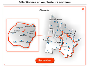 Интерактивная флеш-карта департамента Gironde